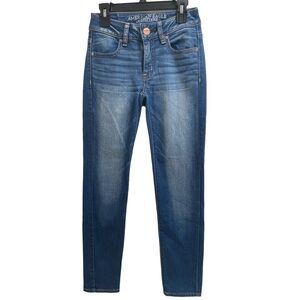 American Eagle Super Stretch Denim Jeggings, Ankle,‎ size 00 Regular EUC